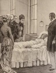 The Prince and Princess of Wales Opening the Marylebone Infirmary, Notting Hill: The Princess Visiting the Patients, from The Illustrated London News